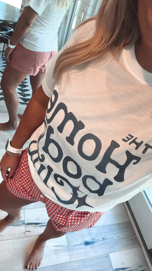 Red and White Gingham Shorts