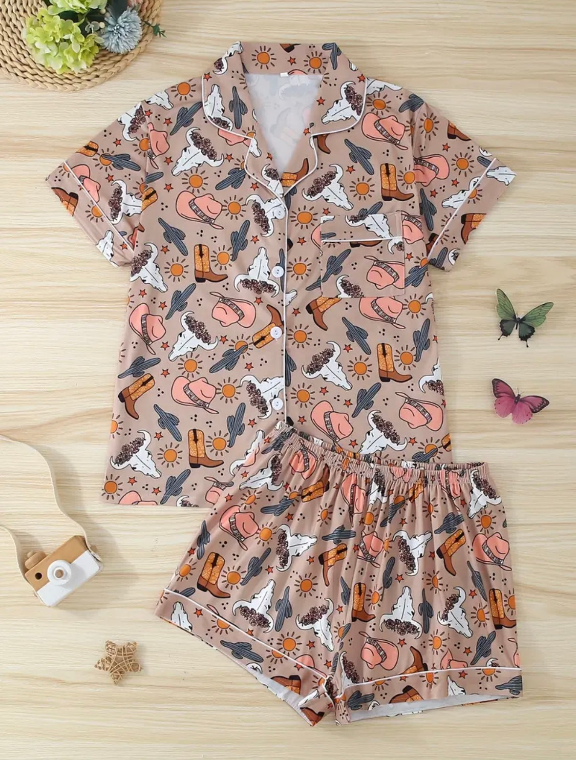 Western-inspired print Women's pajama set