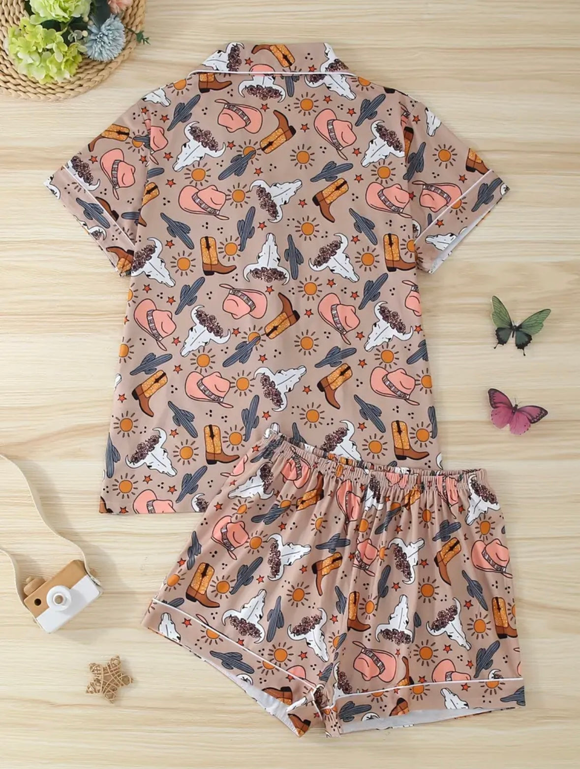 Western-inspired print Women's pajama set