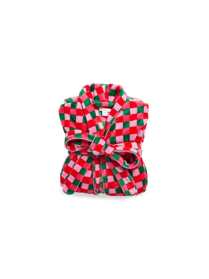 Sleepy Rose Checkered Robe