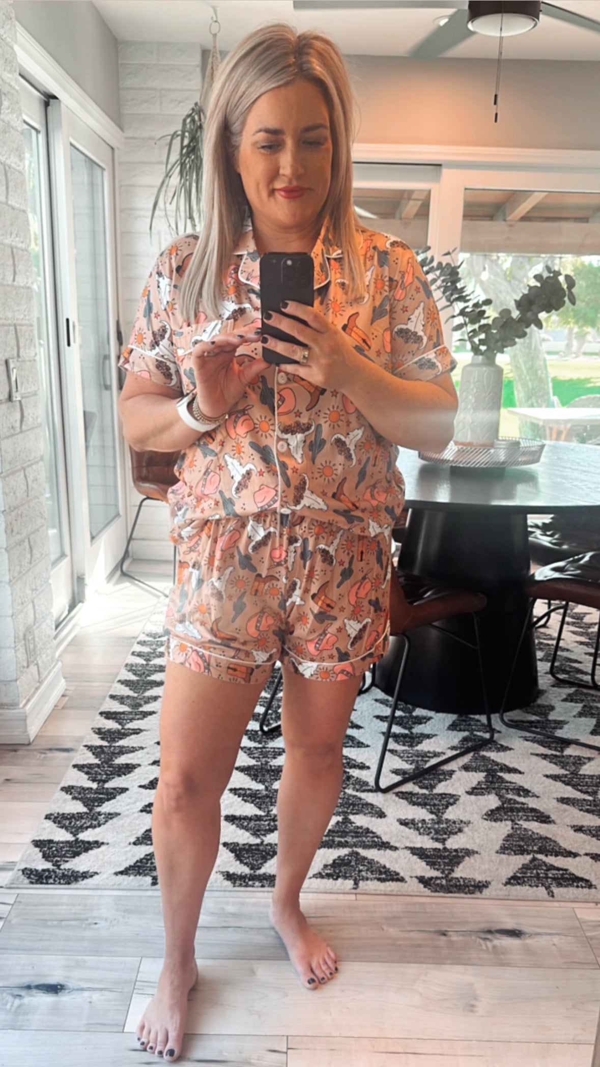 Western print Women's pajama set