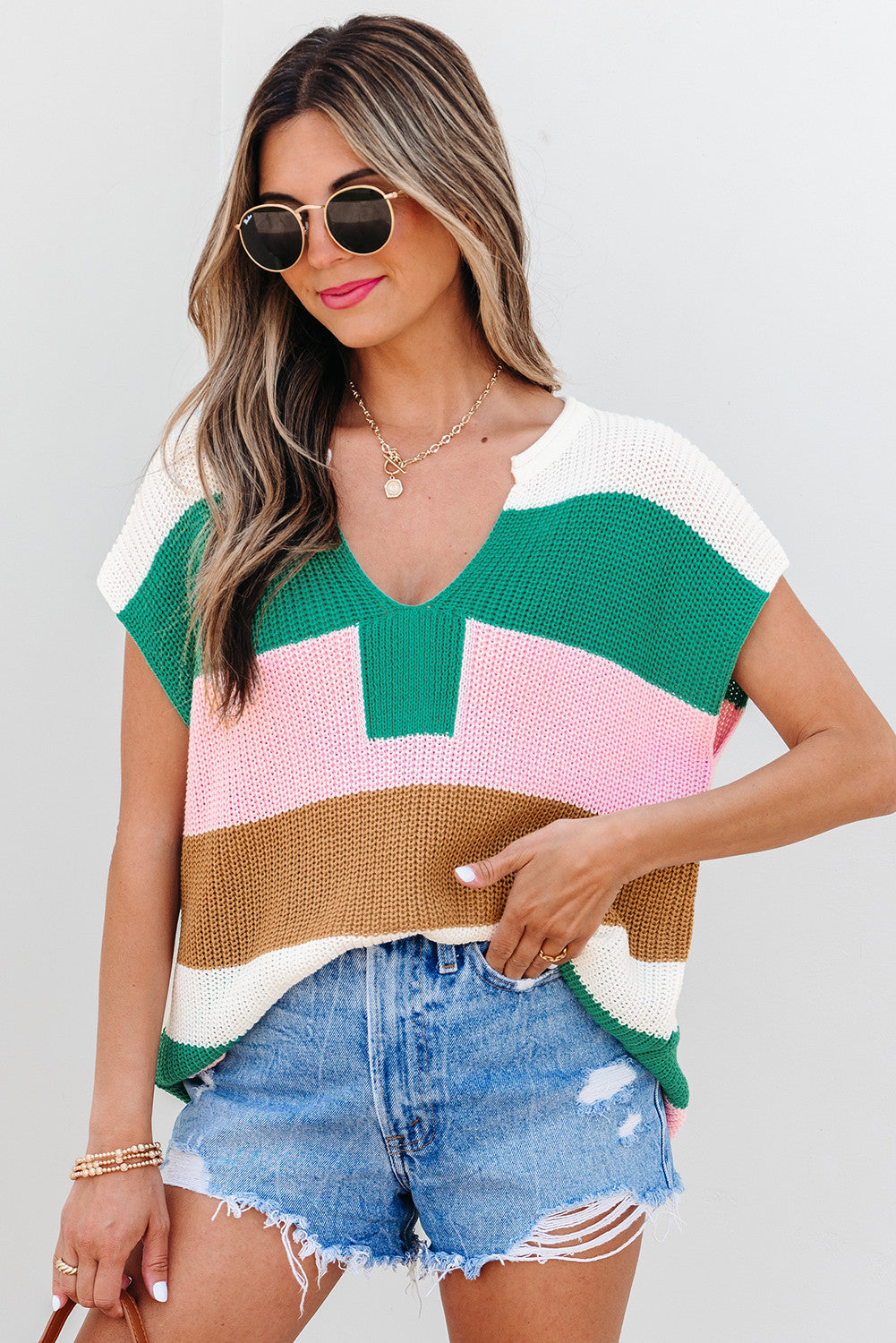 The Color Pop Knit Tee