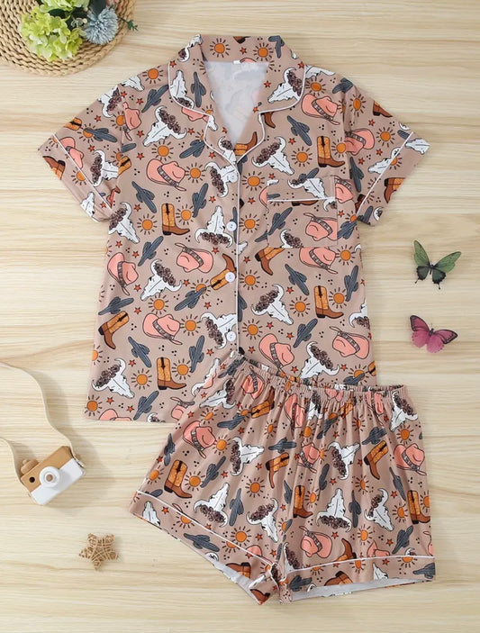 Western-inspired print Women's pajama set