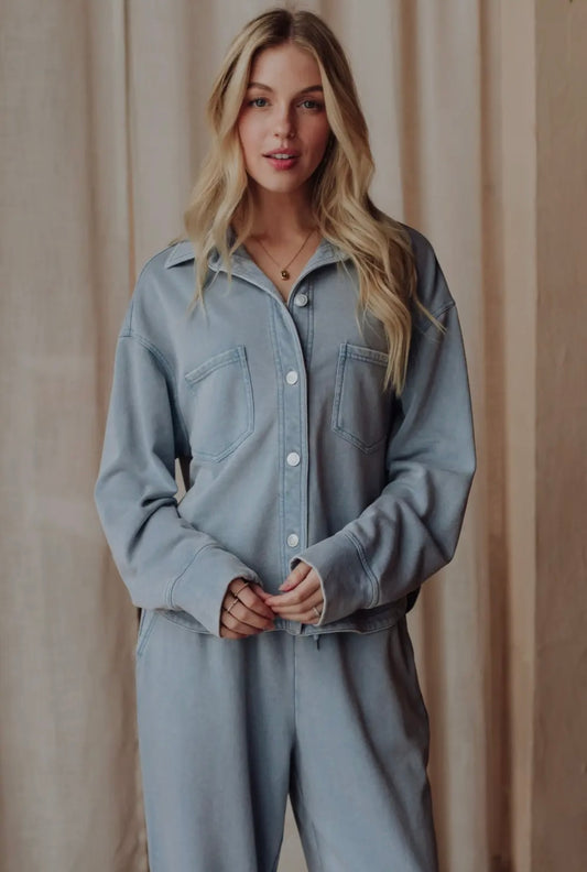 All Day Knit Denim Shirt